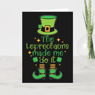 Carte Les Lutins M'ont Fait Faire Ça Drôle St Patricks D