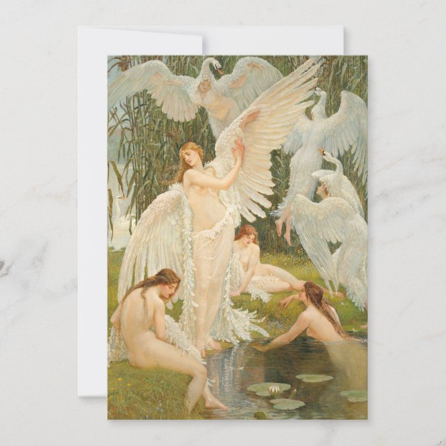 Carte Les Maidens du cygne | Walter Crane (Devant)