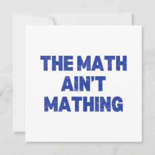 Carte Les maths ne sont pas des maths