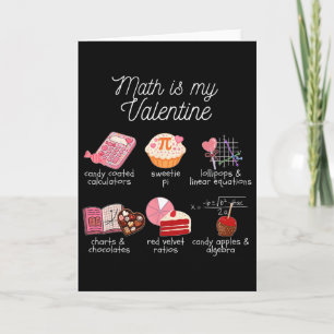 Carte Les maths sont ma Saint-Valentin Prof de maths mig