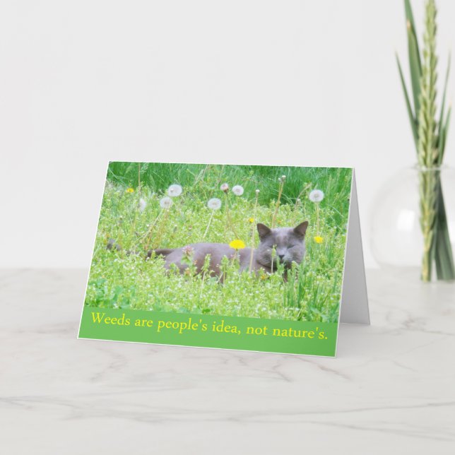 Carte "Les mauvaises herbes sont l'idée des gens..." Bon (Devant)