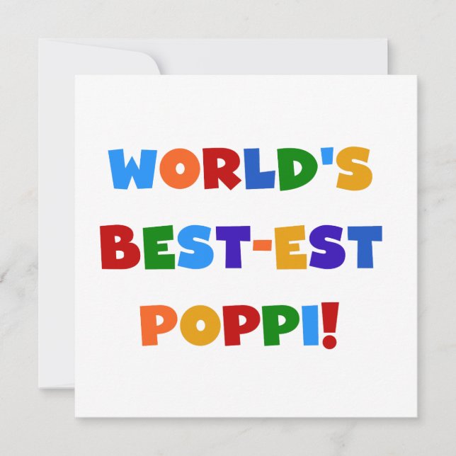 Carte Les meilleurs cadeaux de couleurs vives Poppi du m (Devant)