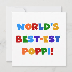 Carte Les meilleurs cadeaux de couleurs vives Poppi du m