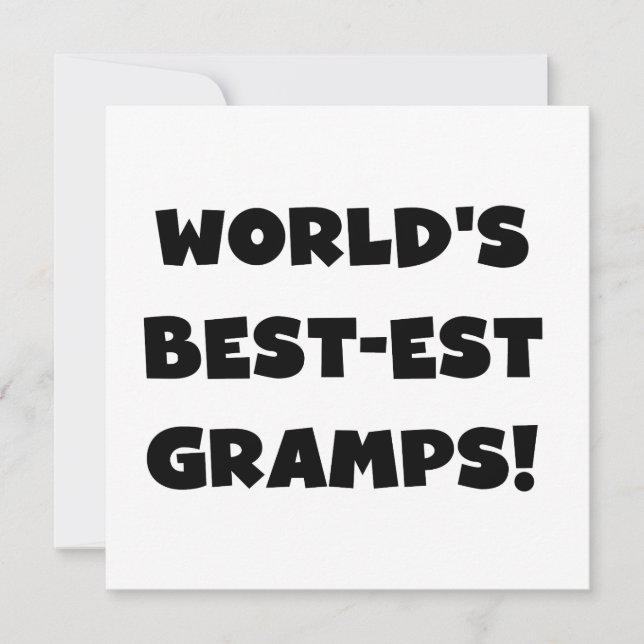 Carte Les meilleurs cadeaux de Gramps du monde de Black  (Devant)