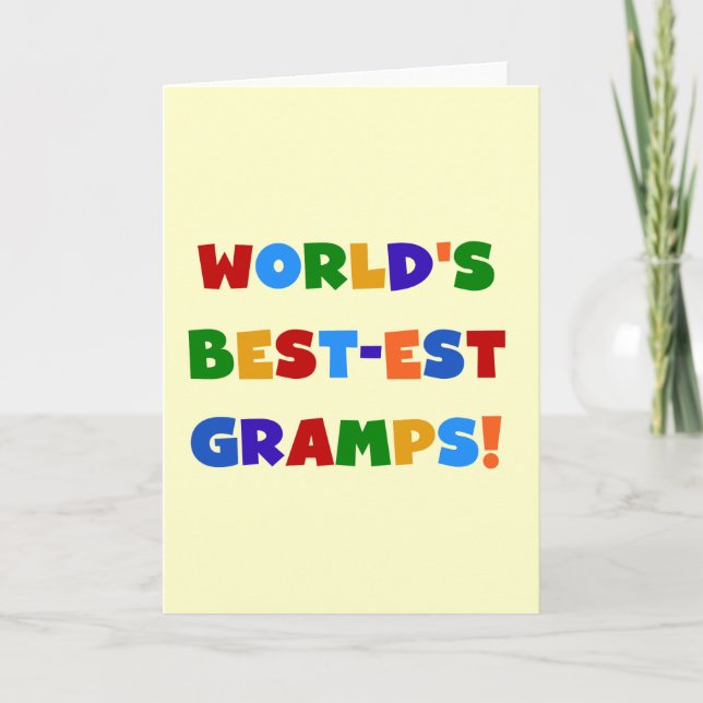 Carte Les meilleurs cadeaux du papy du monde lumineux de (Devant)
