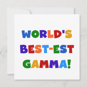 Carte Les meilleurs cadeaux Gamma Bright Colors du monde