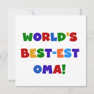 Carte Les meilleurs cadeaux Oma Bright Colors du monde