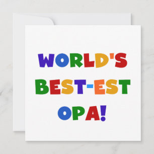 Carte Les meilleurs cadeaux Opa Bright Colors du monde