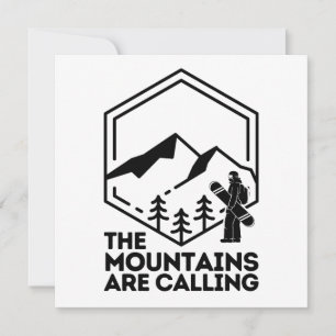 Carte Les Montagnes Appelent Snowboard