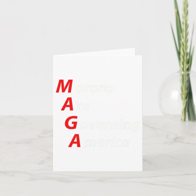 Carte Les Morons dirigent l'Amérique contre Trump (Devant)