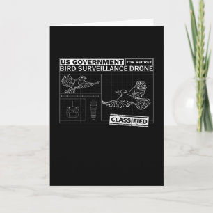 Carte Les oiseaux ne sont pas réels - Drôle observation 