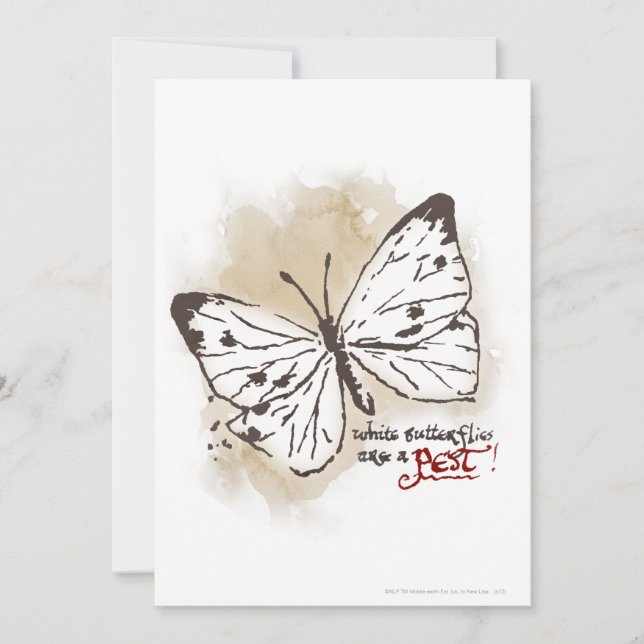 Carte Les papillons blancs sont un animal nuisible (Devant)
