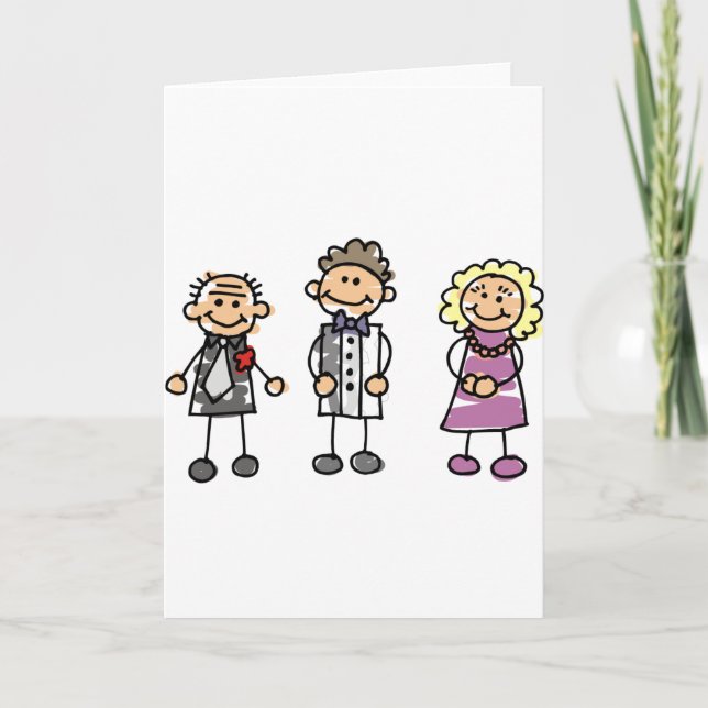 Carte Les Parents De La Salle Le Jour Du Mariage (Devant)