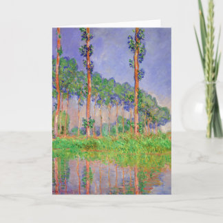 Carte Les peupliers Impressionnisme par Claude Monet Car