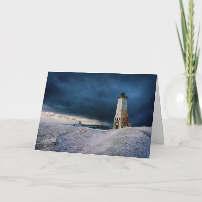 Carte Les phares | Frankfort Lighthouse Lake Michigan (Devant)