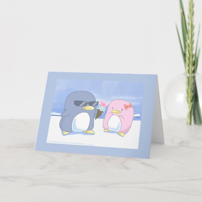 Carte Les pingouins sont mignons ! (Devant)