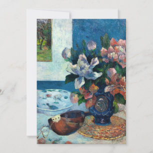 Carte Les pivoines chinoises et mandoline   Paul Gauguin