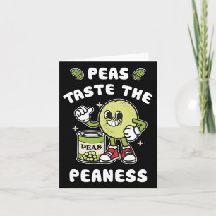 Carte Les pois goûtent le pois pois haricots Blague gros