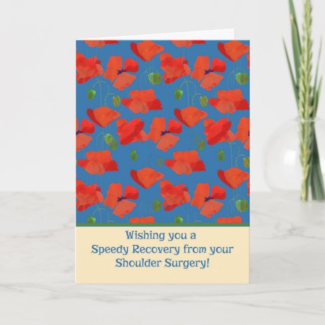Carte Les Poppies De Champ Rouge Obtiennent Bonne Chirur (Devant)