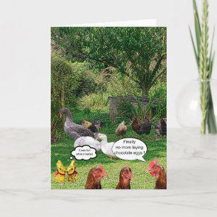 Carte Les poules et les œufs de Pâques