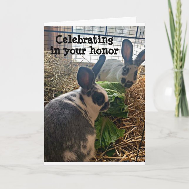 CARTE LES RABBITS SAUVENT LA MEILLEURE LETTUCE À VOTRE A (Devant)