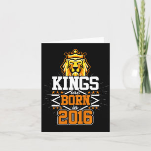 Carte Les rois naissent en 2016 Lion Cadeaux Bday 6ème