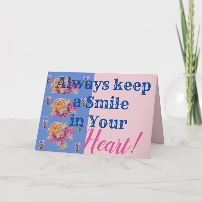 Carte Les roses roses roses gardent toujours un devis so (Devant)