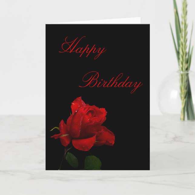 Carte Les roses sont à nouveau rouges Anniversaire (Devant)