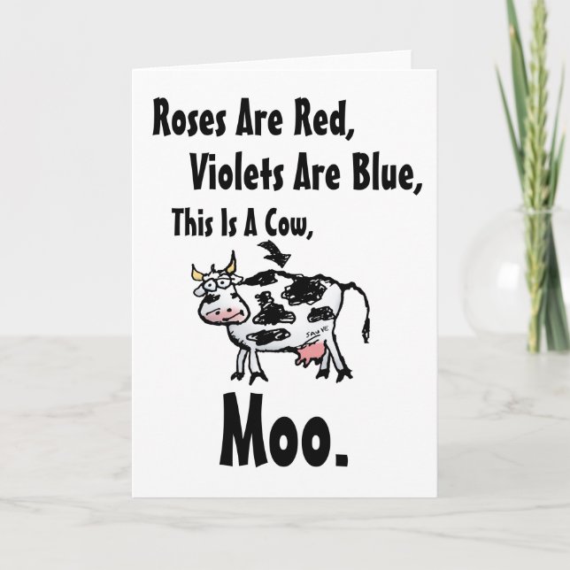 Carte Les roses sont Rouge-Ces est un intérieur (Devant)