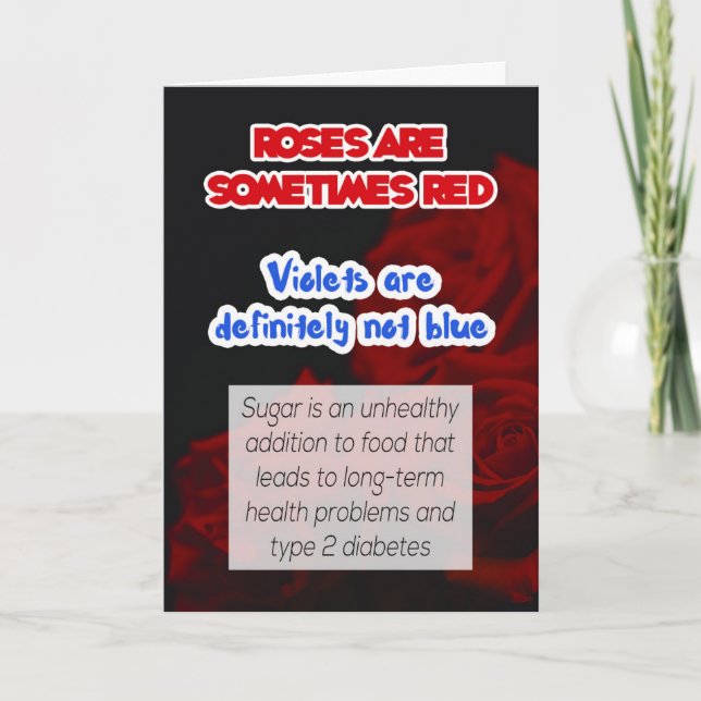 Carte Les roses sont rouges (Devant)