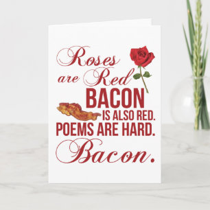 Carte Les roses Sont Rouges, Bacon.