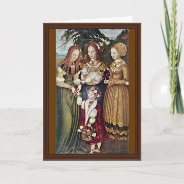 Carte Les saints Agnès et Dorothy Kunigunde par Cranach (Devant)