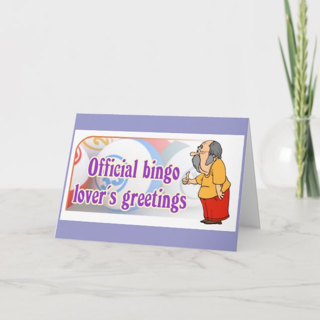 Carte Les salutations de l'amant officiel de bingo-test (Devant)
