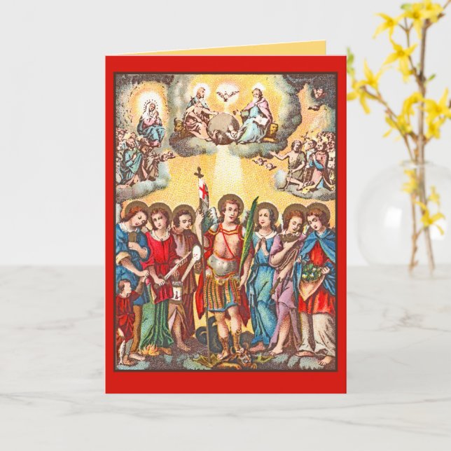 Carte Les Sept Archanges (CP 001; Chromolithographe) (Fleur jaune)