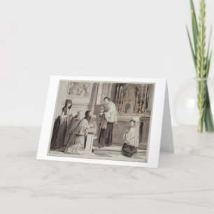 Carte Les Sept Sacrements : Communion, 1779 (stylo, brun