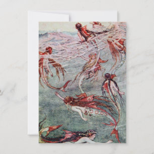 Carte Les sirènes jouent en mer