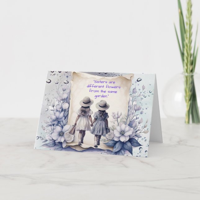 Carte Les soeurs sont différentes fleurs du même jardin (Devant)