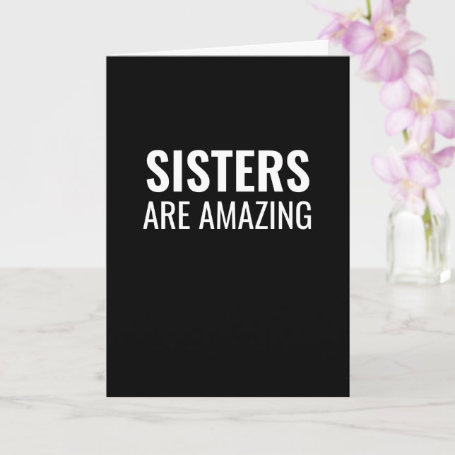 Carte Les soeurs sont extraordinaires et amusantes (Orchidée)