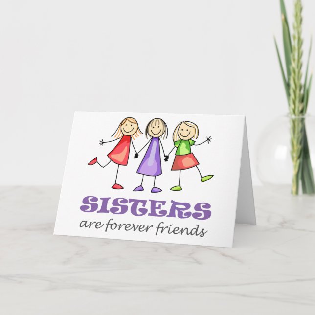 Carte Les soeurs sont pour toujours (Devant)