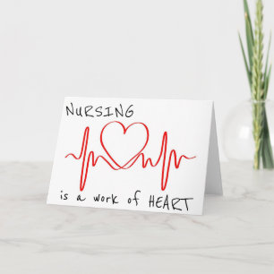 Carte Les soins infirmiers sont une oeuvre de coeur