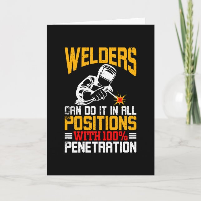 Carte Les soudeurs le font dans toutes les positions (Devant)