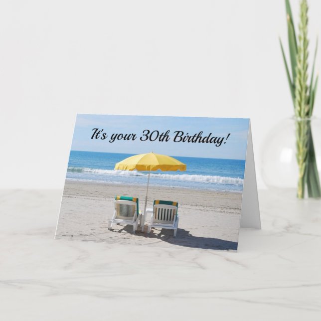 CARTE **LES SOUHAITS DE 30E ANNIVERSAIRE SONT COMME UN J (Devant)