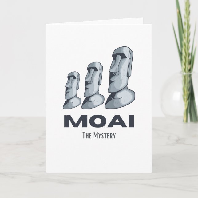 Carte Les Statues de Rapa Nui Sur Les Îles De Pâques Moa (Devant)