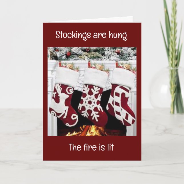CARTE LES STOCKÉS SONT DES NOËL HONG-CÉLÉBRÉS (Devant)