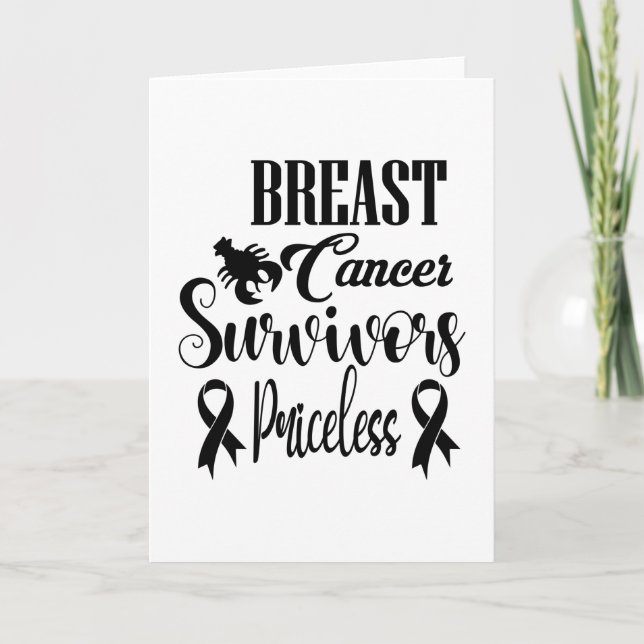 Carte Les survivants du cancer du sein n'ont pas de prix (Devant)
