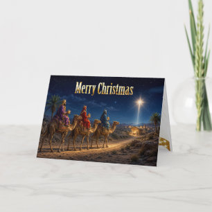 Carte Les trois mages apportant des cadeaux