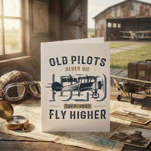 Carte Les vieux pilotes ne meurent jamais Biplane Citati
