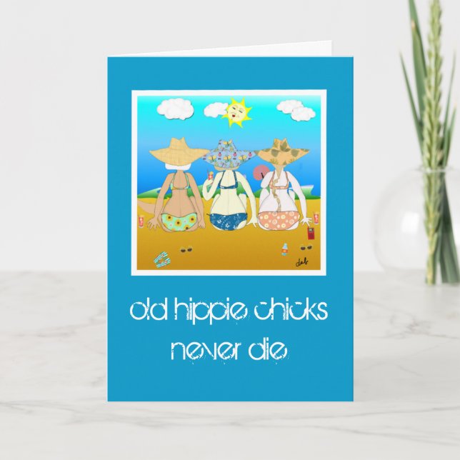 Carte les vieux poussins hippies ne meurent jamais.. Car (Devant)