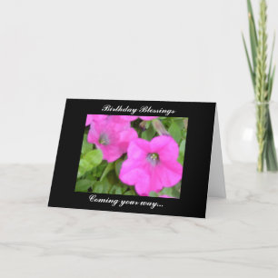 Carte Les vœux d'anniversaire de Petunias