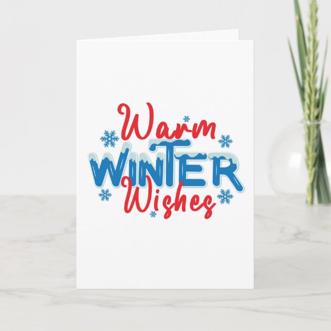 Carte Les voeux d'hiver chauds (Devant)